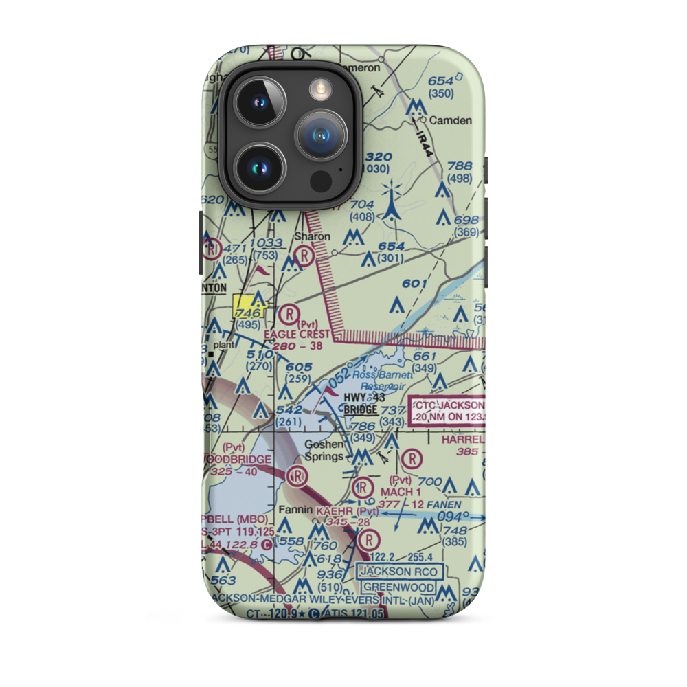 Walnut Creek Airport (5MS4) VFR Sectional  Tough iPhone Case iPhone 16 Pro Max model shown