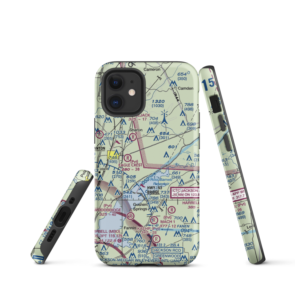 Walnut Creek Airport (5MS4) VFR Sectional  Tough iPhone Case iPhone 12 mini model shown