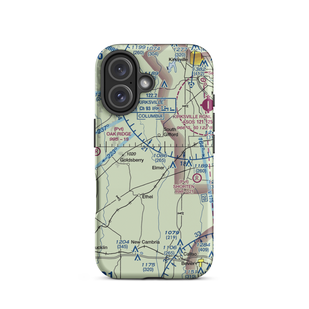Walnut Creek Airport (76MO) VFR Sectional  Tough iPhone Case iPhone 16 model shown