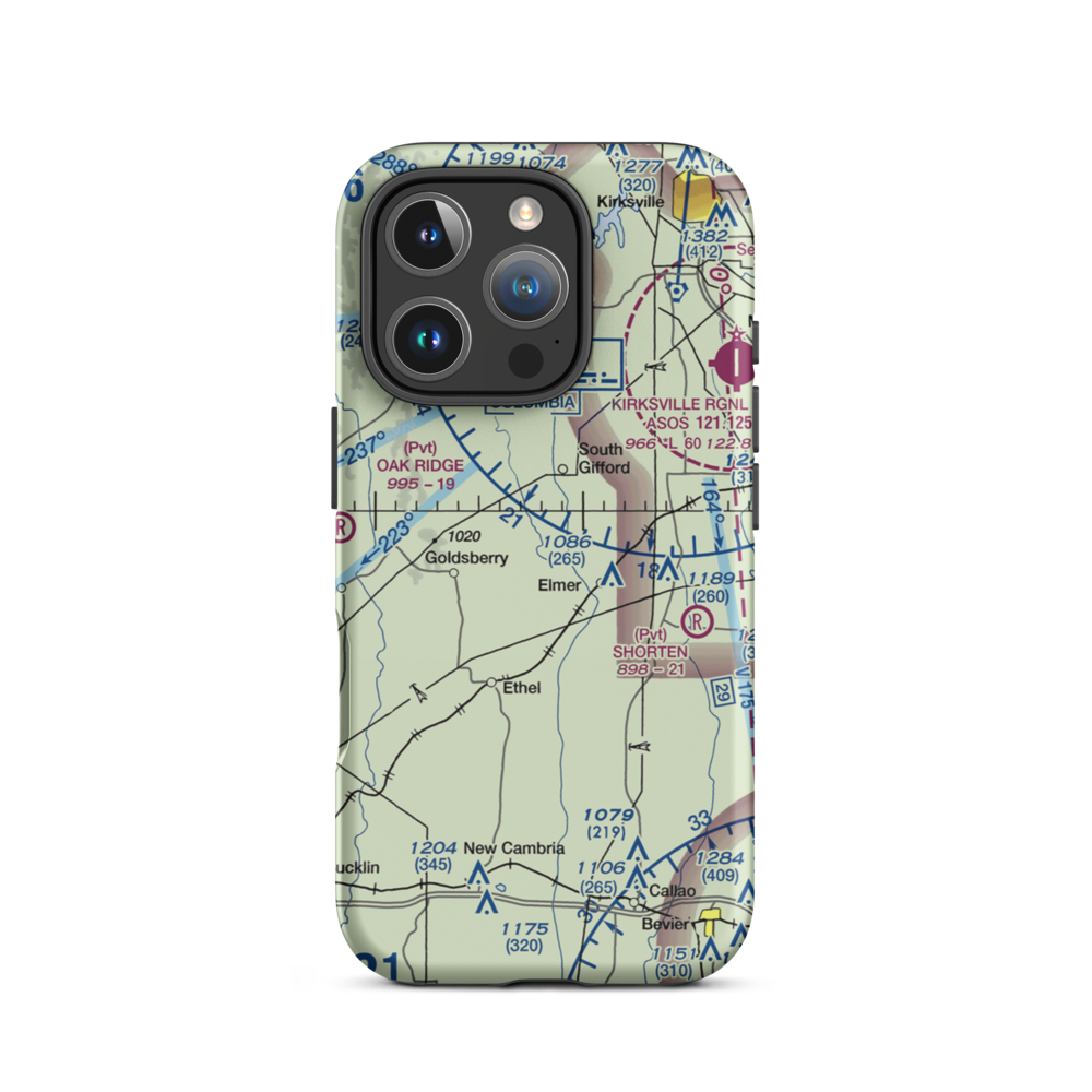 Walnut Creek Airport (76MO) VFR Sectional  Tough iPhone Case iPhone 16 Pro model shown