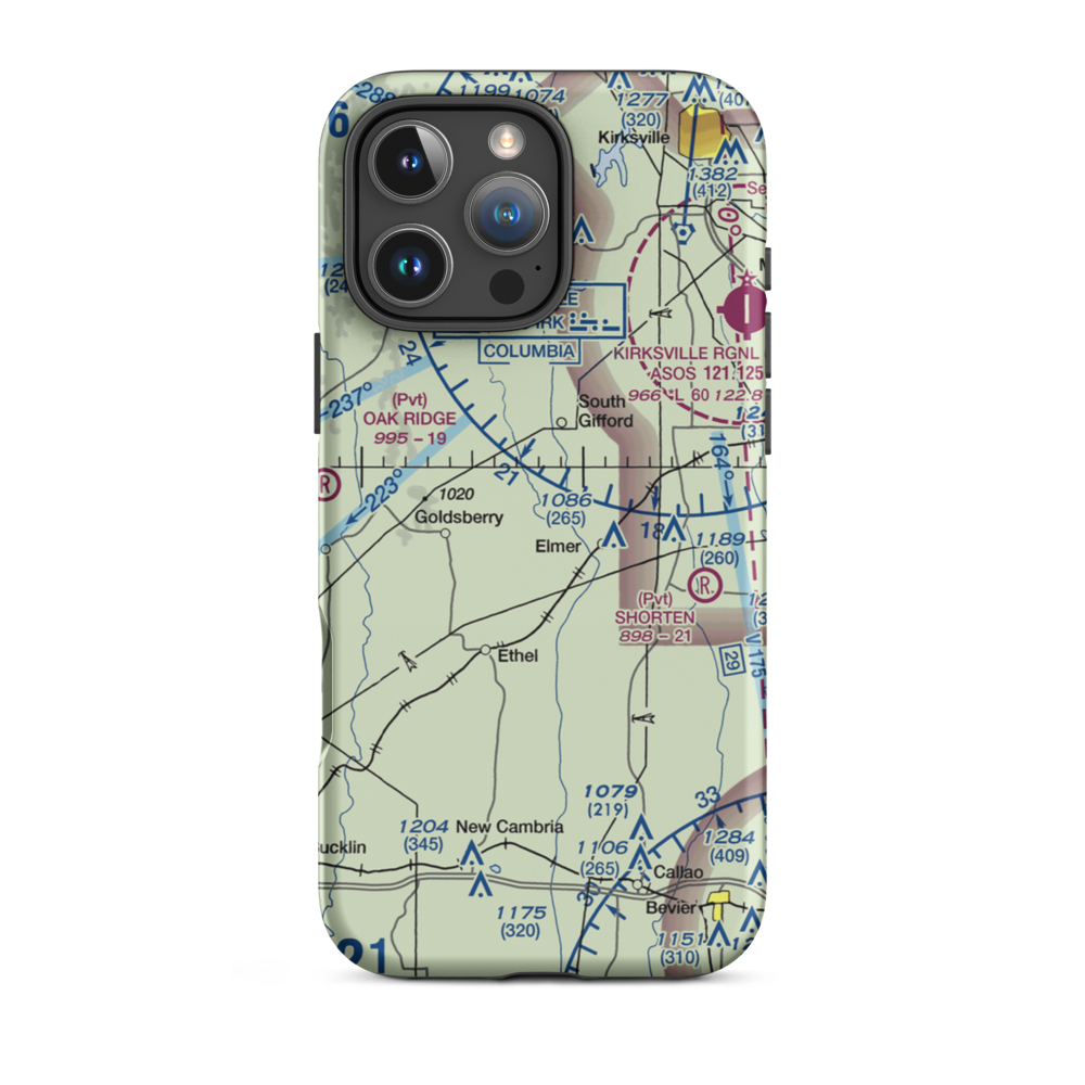 Walnut Creek Airport (76MO) VFR Sectional  Tough iPhone Case iPhone 16 Pro Max model shown