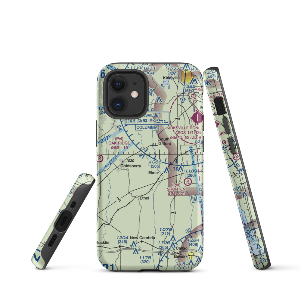 Walnut Creek Airport (76MO) VFR Sectional  Tough iPhone Case iPhone 12 mini model shown