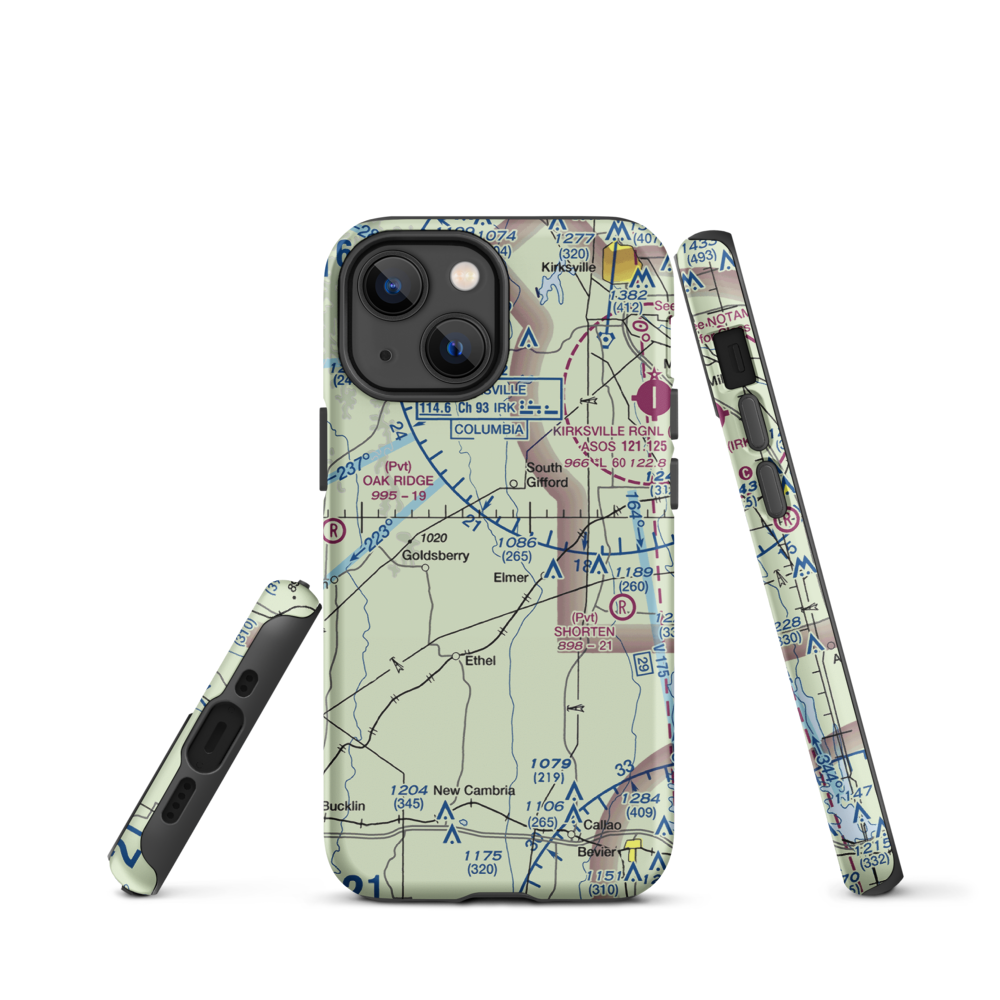 Walnut Creek Airport (76MO) VFR Sectional  Tough iPhone Case iPhone 13 mini model shown