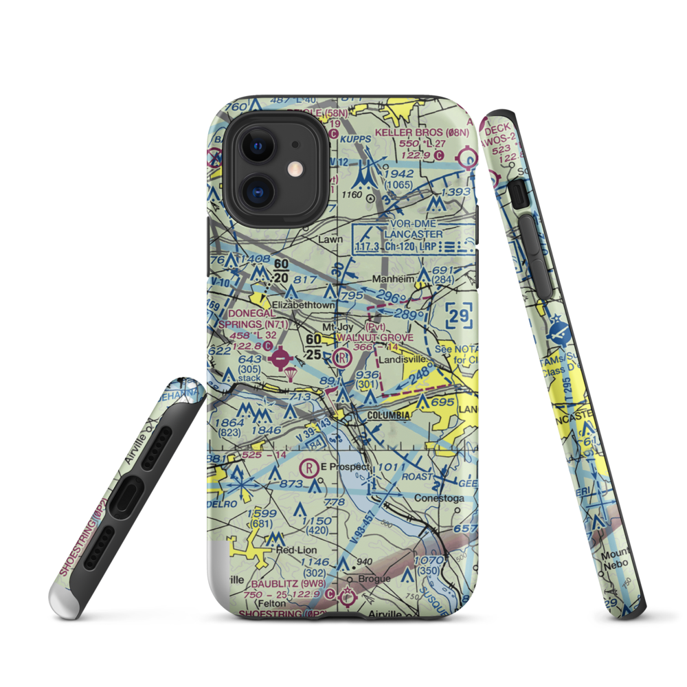 Walnut Grove Airport (19PN) VFR Sectional  Tough iPhone Case iPhone 11 model shown