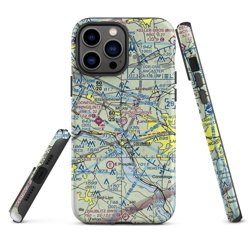 Walnut Grove Airport (19PN) VFR Sectional  Tough iPhone Case iPhone 13 Pro Max model shown