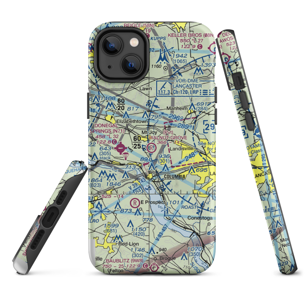 Walnut Grove Airport (19PN) VFR Sectional  Tough iPhone Case iPhone 14 Plus model shown