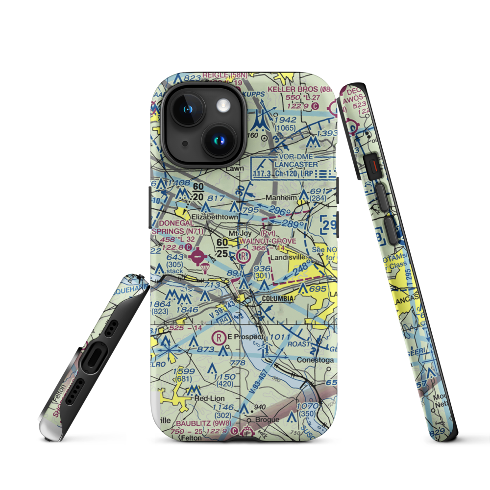 Walnut Grove Airport (19PN) VFR Sectional  Tough iPhone Case iPhone 15 model shown