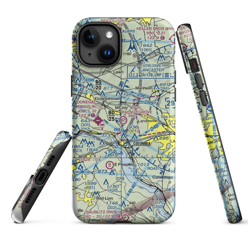 Walnut Grove Airport (19PN) VFR Sectional  Tough iPhone Case iPhone 15 Plus model shown