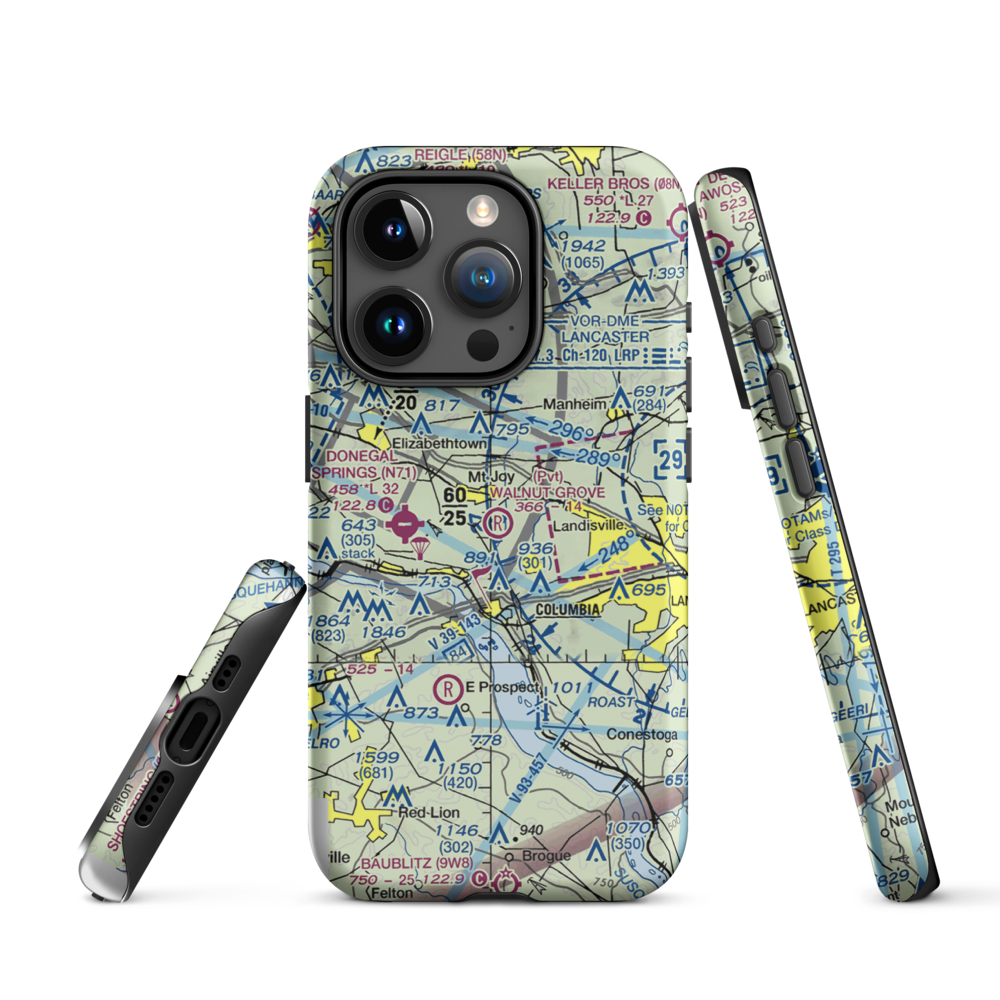 Walnut Grove Airport (19PN) VFR Sectional  Tough iPhone Case iPhone 15 Pro model shown