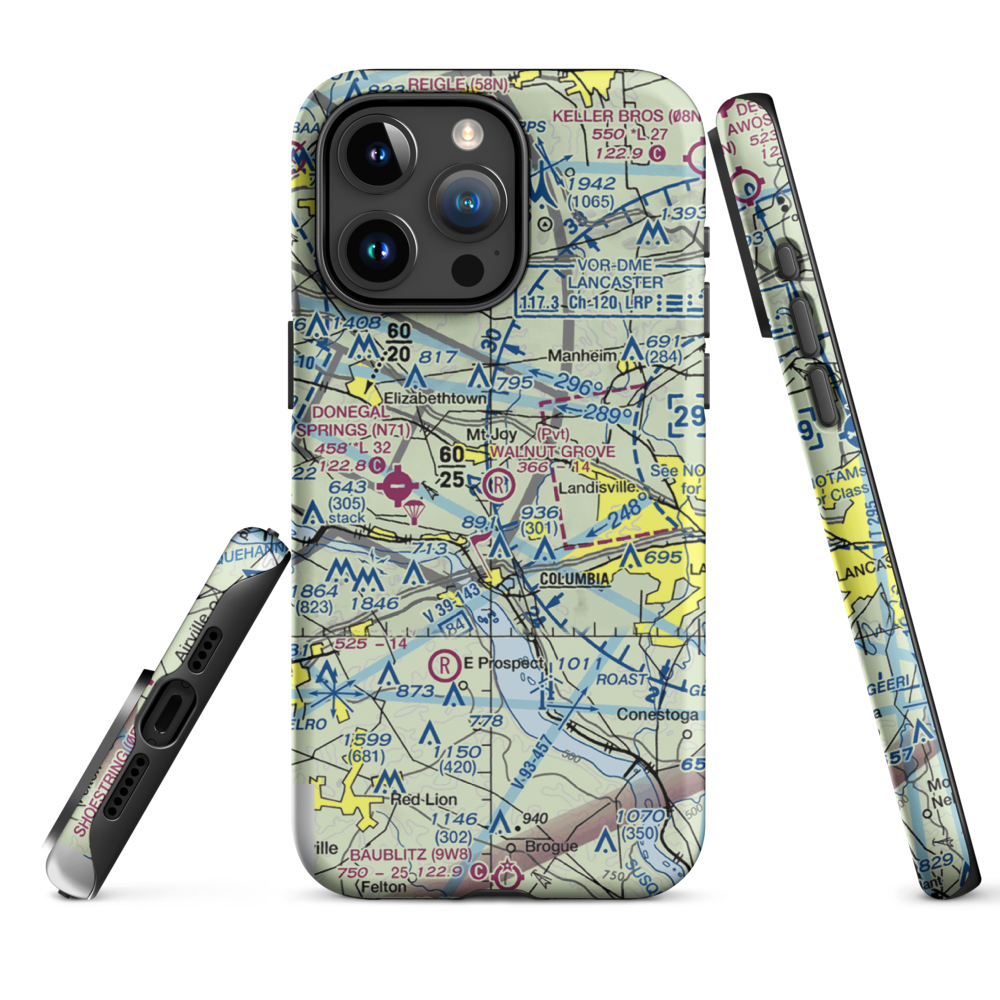 Walnut Grove Airport (19PN) VFR Sectional  Tough iPhone Case iPhone 15 Pro Max model shown