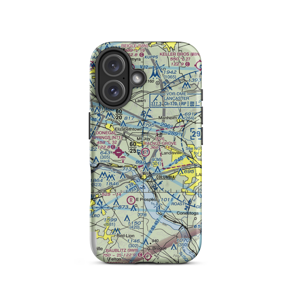 Walnut Grove Airport (19PN) VFR Sectional  Tough iPhone Case iPhone 16 model shown
