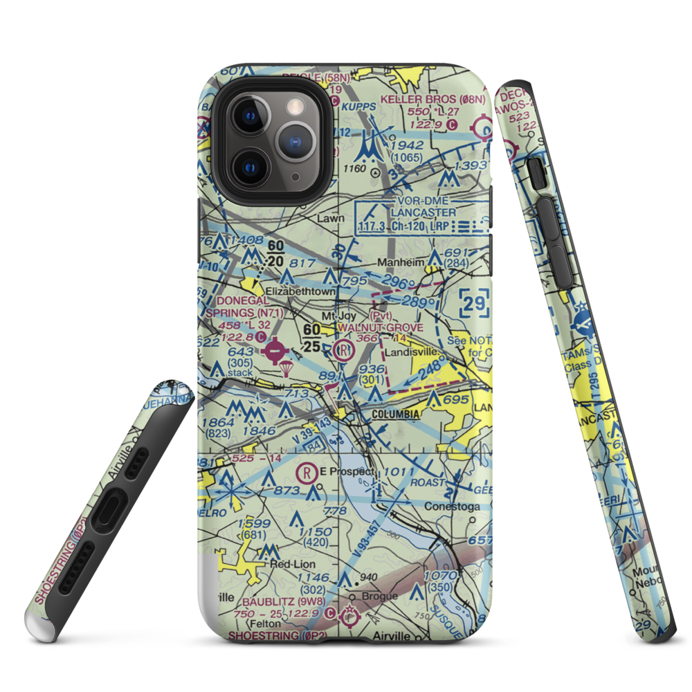 Walnut Grove Airport (19PN) VFR Sectional  Tough iPhone Case iPhone 11 Pro Max model shown