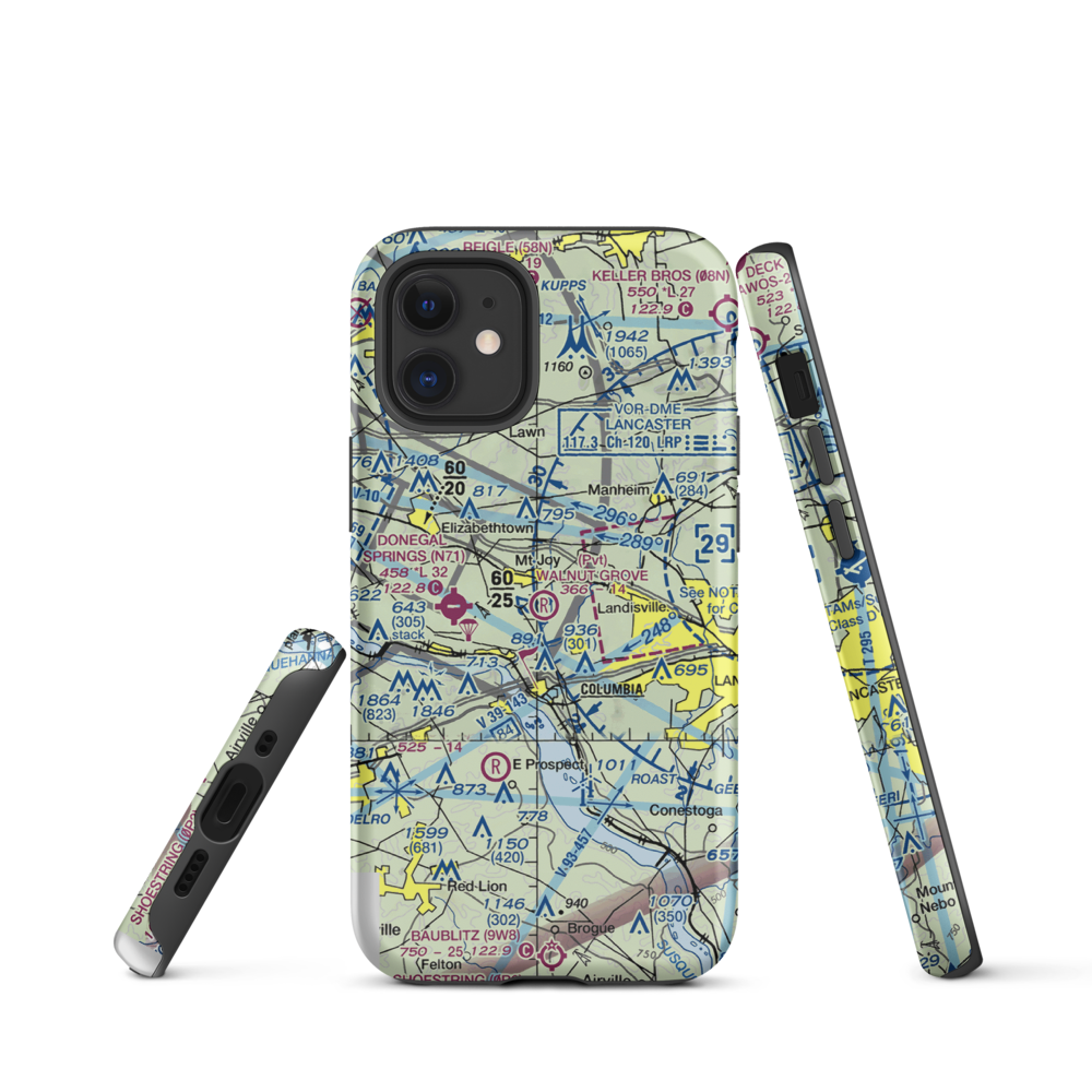 Walnut Grove Airport (19PN) VFR Sectional  Tough iPhone Case iPhone 12 mini model shown