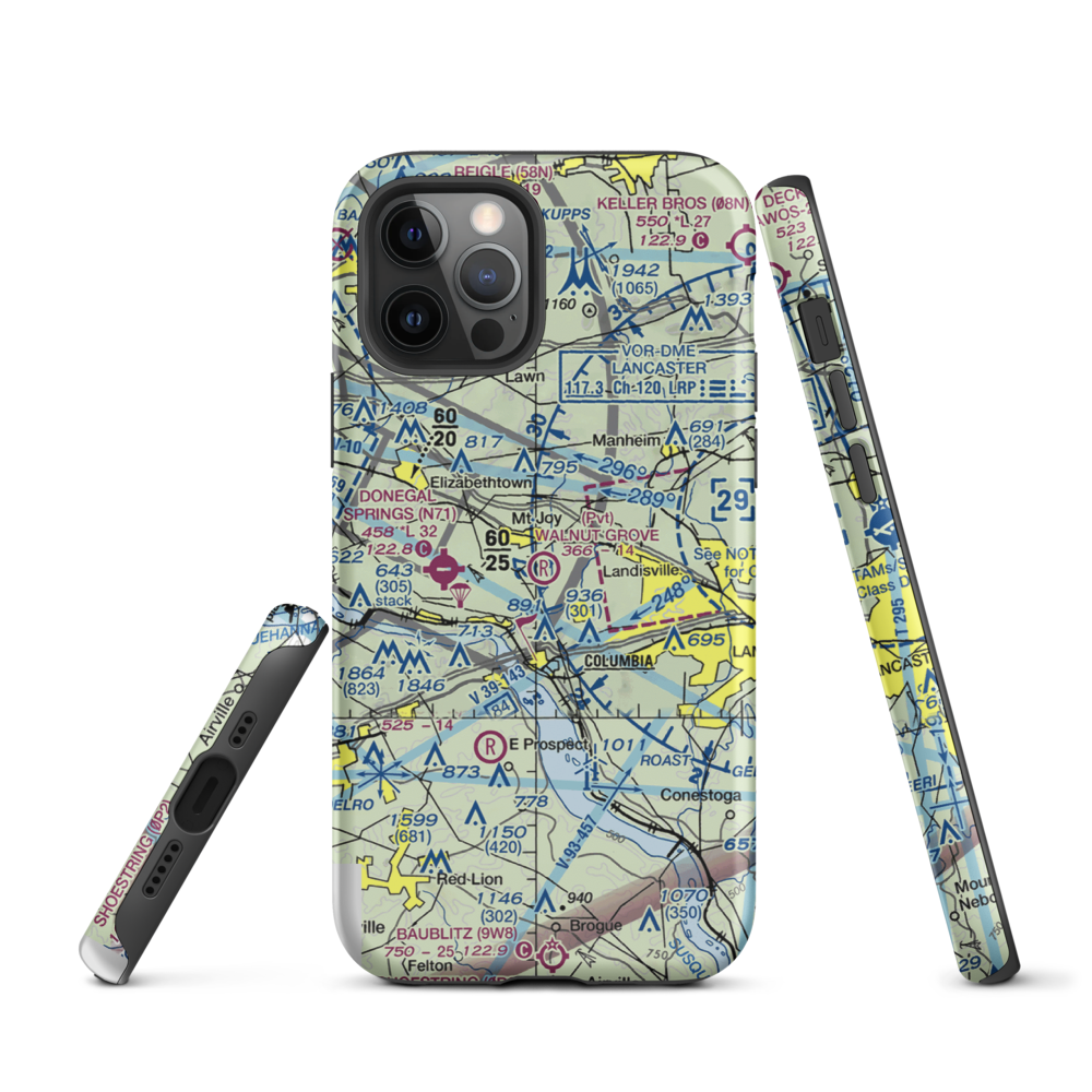 Walnut Grove Airport (19PN) VFR Sectional  Tough iPhone Case iPhone 12 Pro model shown