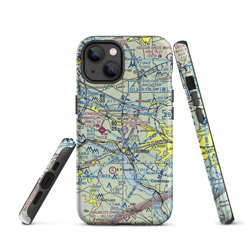 Walnut Grove Airport (19PN) VFR Sectional  Tough iPhone Case iPhone 13 model shown