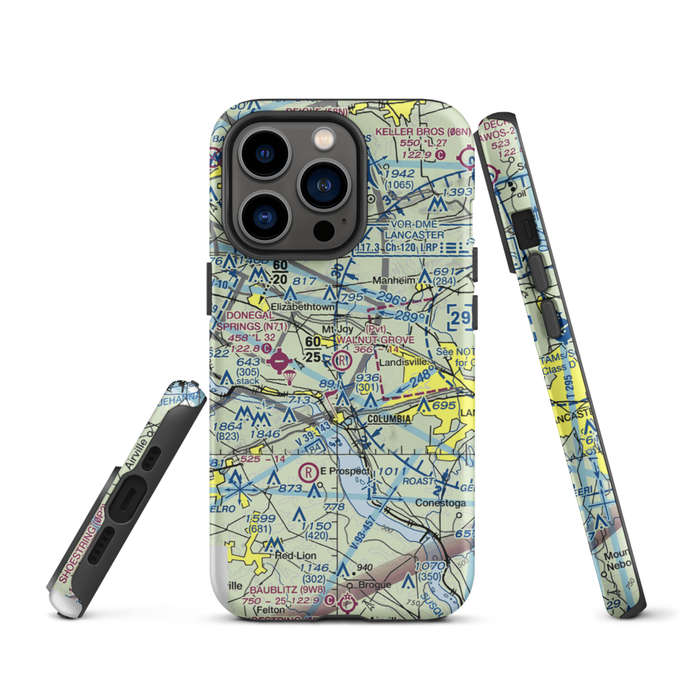 Walnut Grove Airport (19PN) VFR Sectional  Tough iPhone Case iPhone 13 Pro model shown