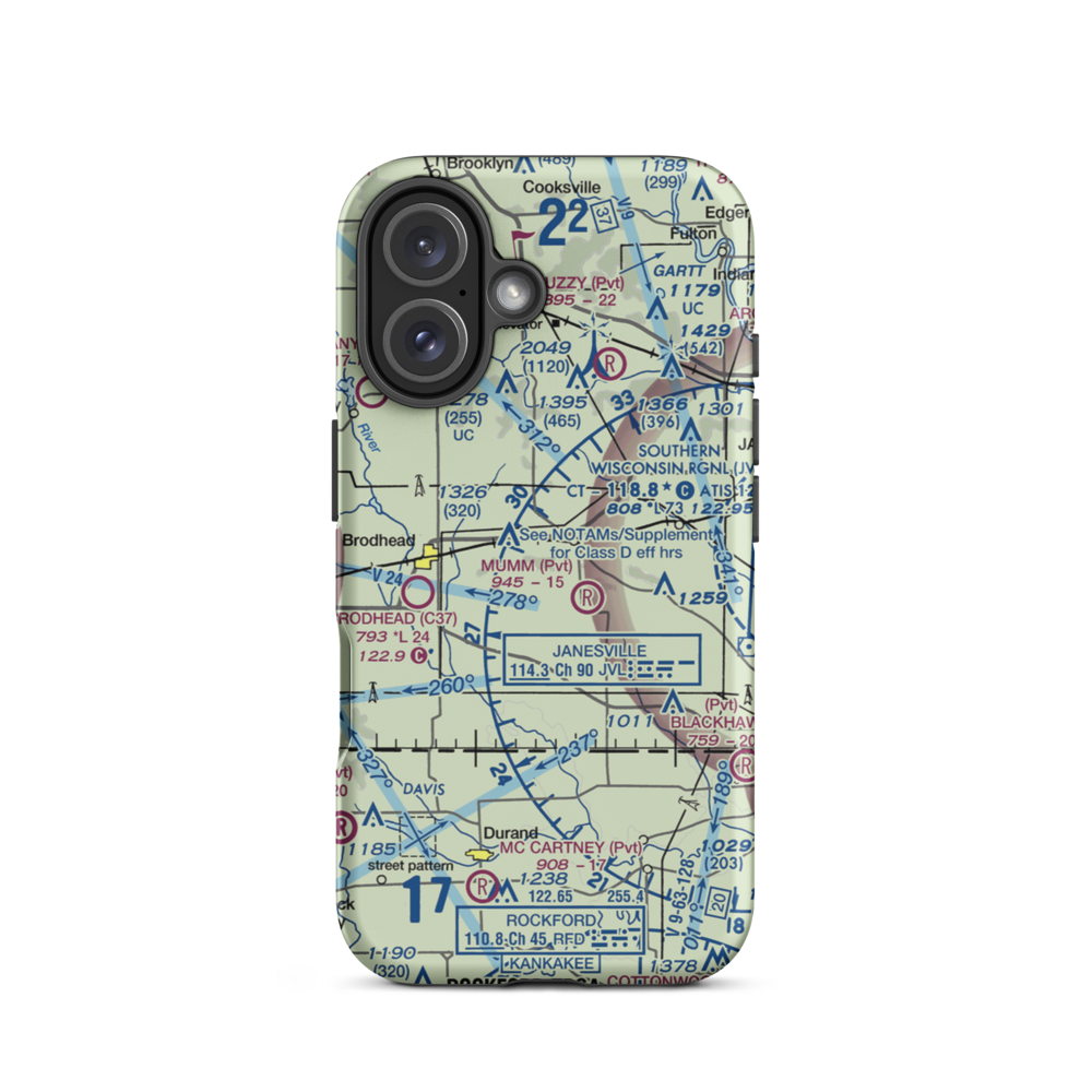 Walnut Wash Airport (6WI7) VFR Sectional  Tough iPhone Case iPhone 16 model shown