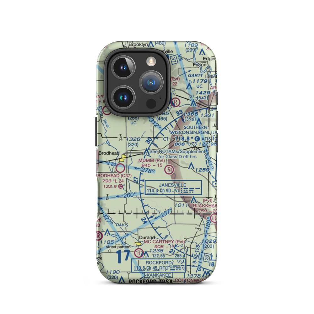 Walnut Wash Airport (6WI7) VFR Sectional  Tough iPhone Case iPhone 16 Pro model shown