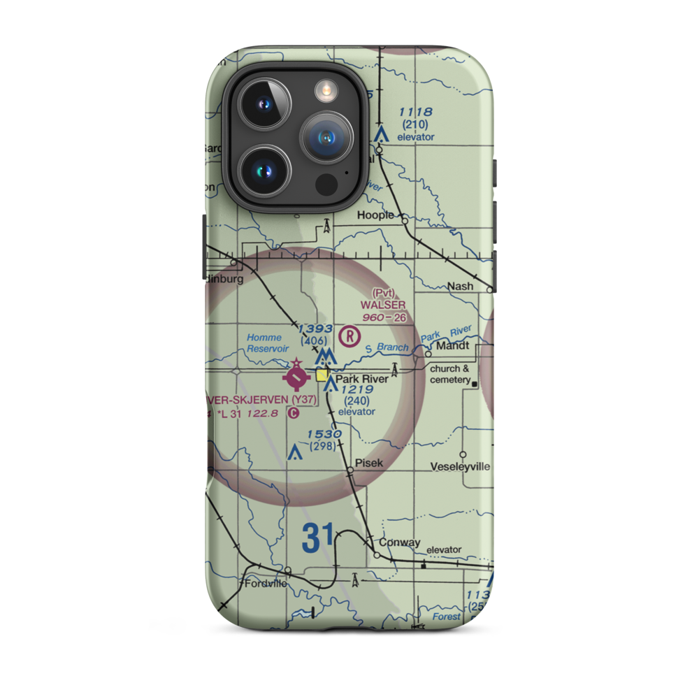 Walser Strip (97ND) VFR Sectional  Tough iPhone Case iPhone 16 Pro Max model shown
