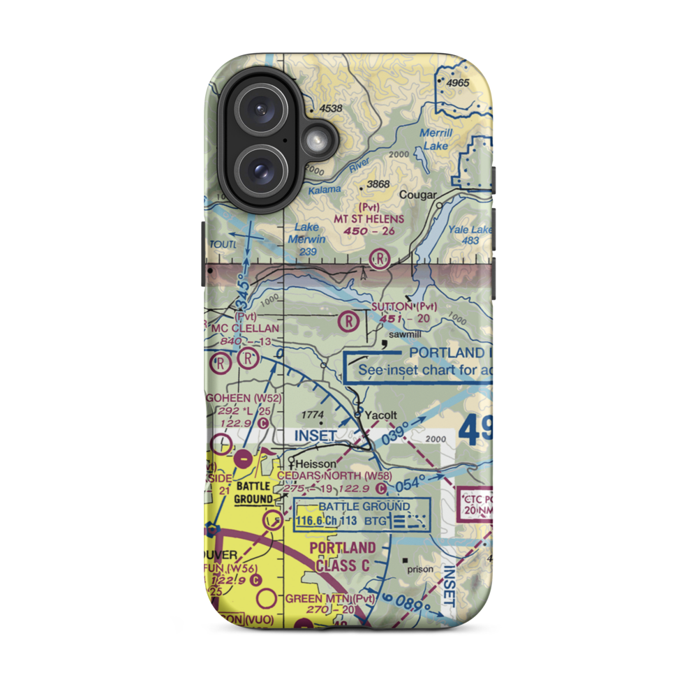 Walter Sutton's Private Strip (WA79) VFR Sectional  Tough iPhone Case iPhone 16 Plus model shown