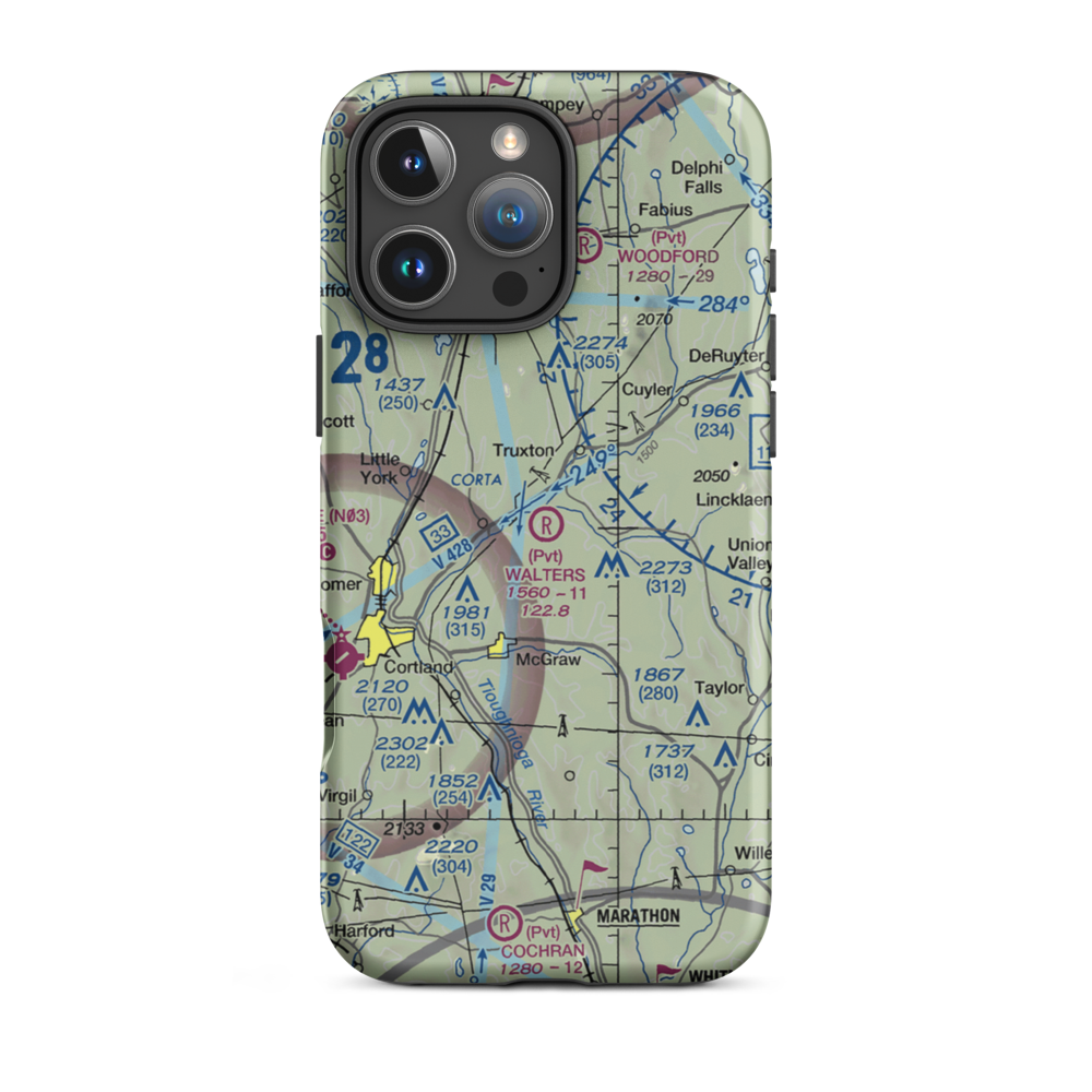 Walter's Field (42NY) VFR Sectional  Tough iPhone Case iPhone 16 Pro Max model shown