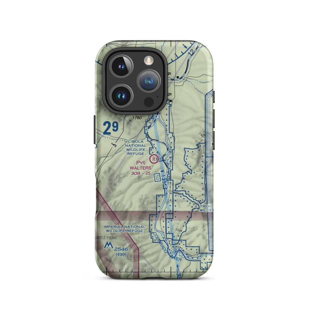 Walters Camp Airport (CN98) VFR Sectional  Tough iPhone Case iPhone 16 Pro model shown