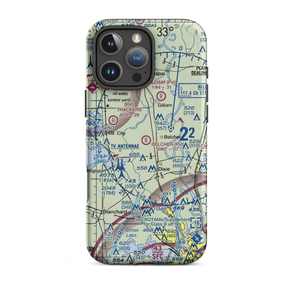 Want's Ultralight Flightpark (43LA) VFR Sectional  Tough iPhone Case iPhone 16 Pro Max model shown