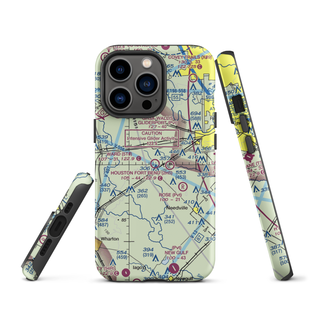 Ward Airpark (5T0) VFR Sectional  Tough iPhone Case iPhone 13 Pro model shown