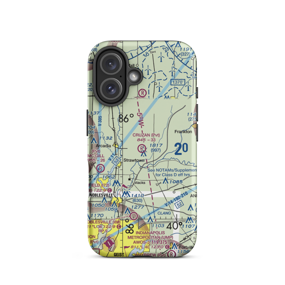 Ward Airport (II27) VFR Sectional  Tough iPhone Case iPhone 16 model shown