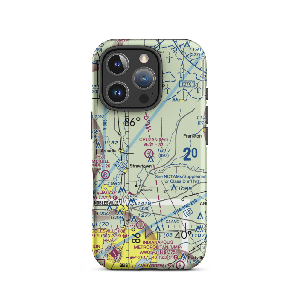 Ward Airport (II27) VFR Sectional  Tough iPhone Case iPhone 16 Pro model shown