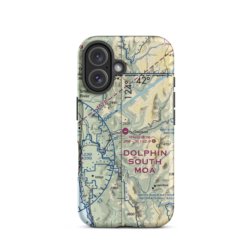 Ward Field (0O9) VFR Sectional  Tough iPhone Case iPhone 16 model shown