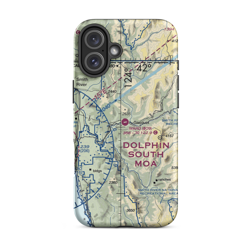 Ward Field (0O9) VFR Sectional  Tough iPhone Case iPhone 16 Plus model shown