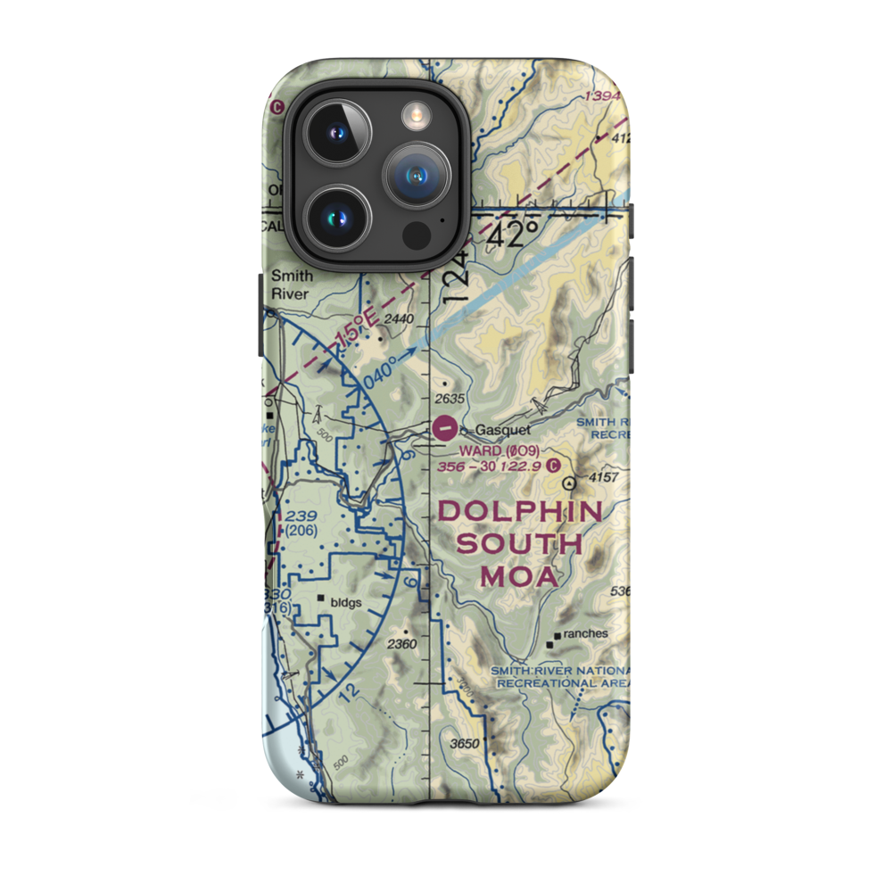 Ward Field (0O9) VFR Sectional  Tough iPhone Case iPhone 16 Pro Max model shown
