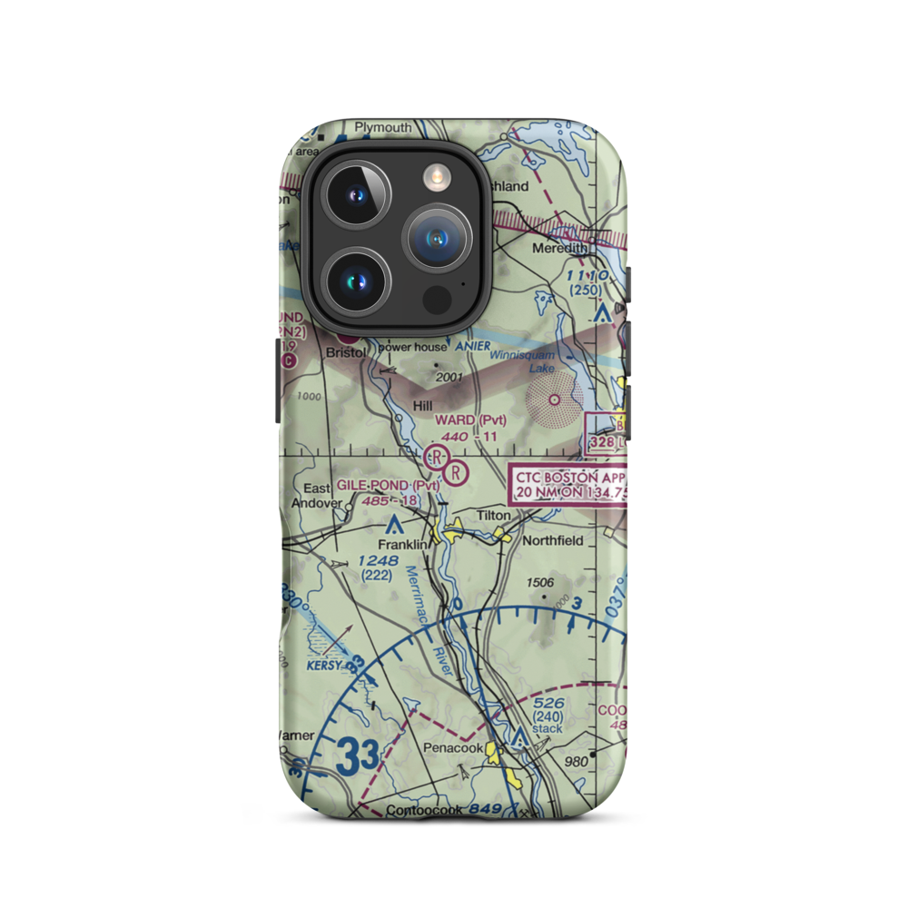 Ward Field (NH20) VFR Sectional  Tough iPhone Case iPhone 16 Pro model shown