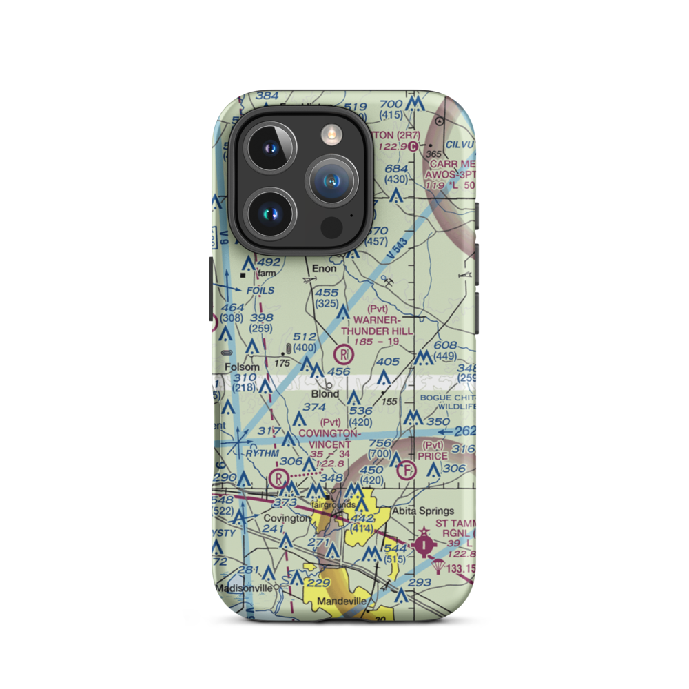 Warner-Thunder Hill Airport (23LA) VFR Sectional  Tough iPhone Case iPhone 16 Pro model shown