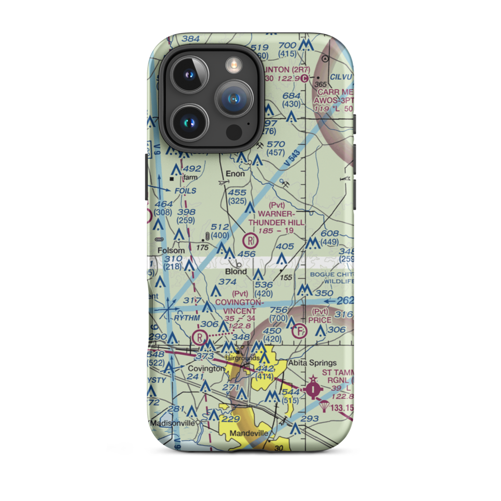 Warner-Thunder Hill Airport (23LA) VFR Sectional  Tough iPhone Case iPhone 16 Pro Max model shown