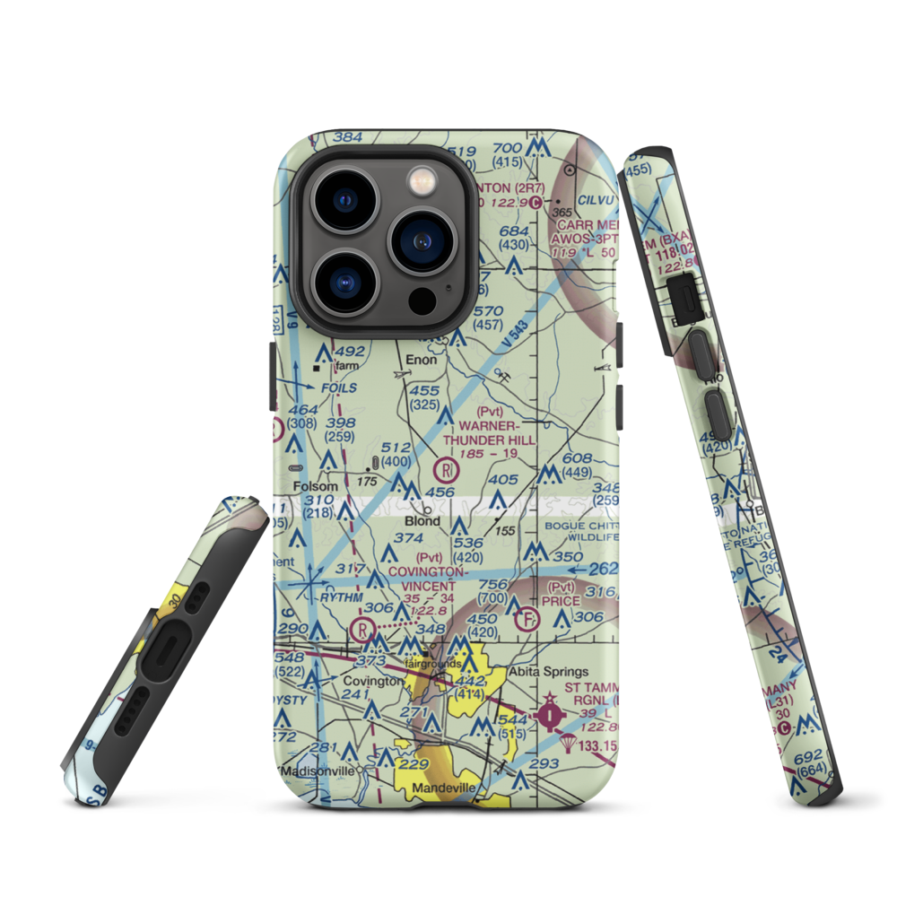 Warner-Thunder Hill Airport (23LA) VFR Sectional  Tough iPhone Case iPhone 13 Pro model shown