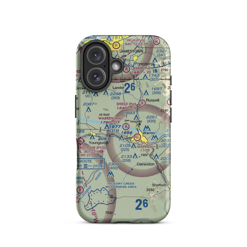 Warren Airpark (7PA1) VFR Sectional  Tough iPhone Case iPhone 16 model shown