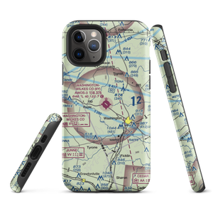 Washington Wilkes County Airport (IIY) VFR Sectional  Tough iPhone Case