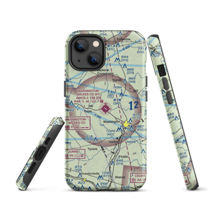 Washington Wilkes County Airport (IIY) VFR Sectional  Tough iPhone Case