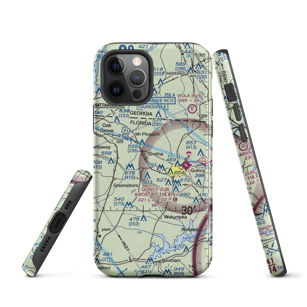 Watson Farm Airport (49FD) VFR Sectional  Tough iPhone Case iPhone 12 Pro model shown