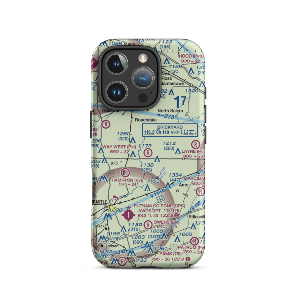 Way West Airport (50II) VFR Sectional  Tough iPhone Case iPhone 16 Pro model shown