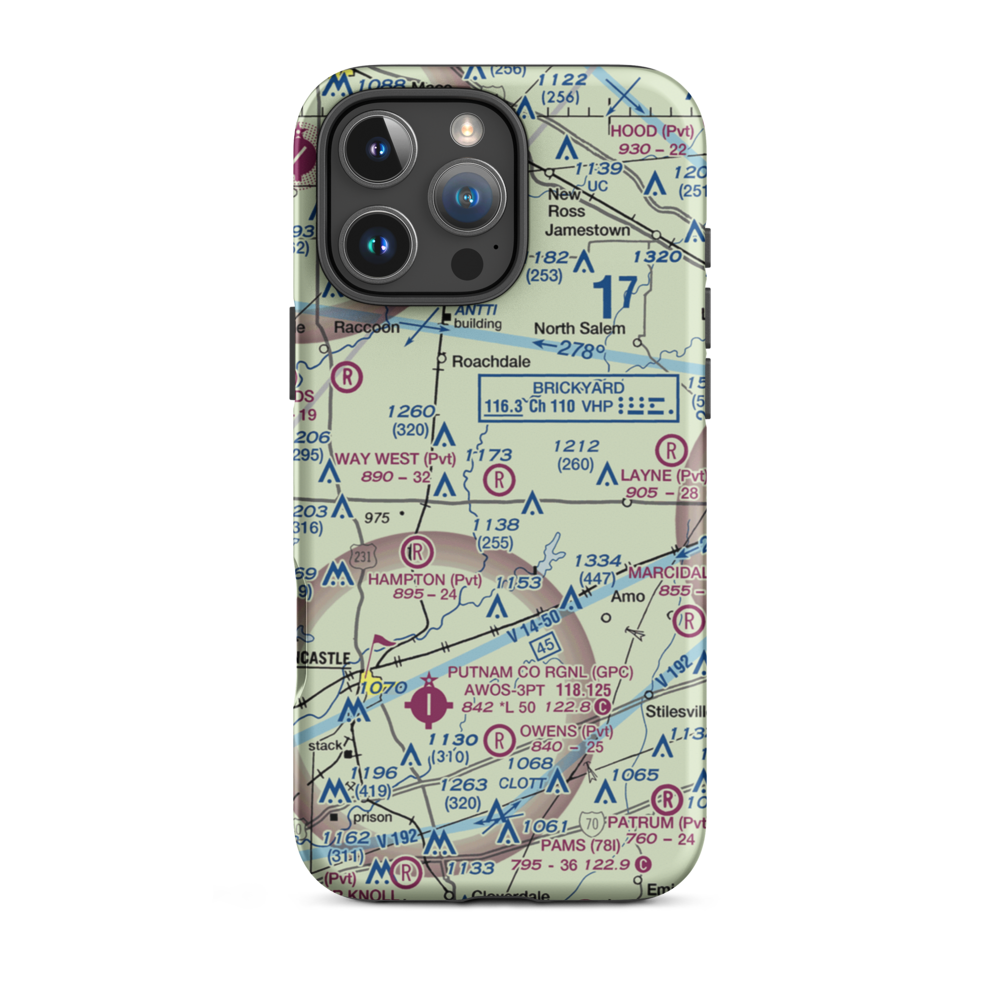 Way West Airport (50II) VFR Sectional  Tough iPhone Case iPhone 16 Pro Max model shown