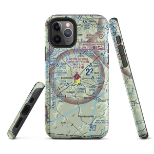 Wayne County Airport (EKQ) VFR Sectional  Tough iPhone Case