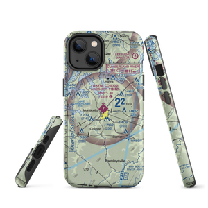 Wayne County Airport (EKQ) VFR Sectional  Tough iPhone Case