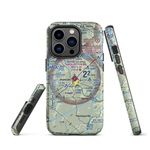 Wayne County Airport (EKQ) VFR Sectional  Tough iPhone Case