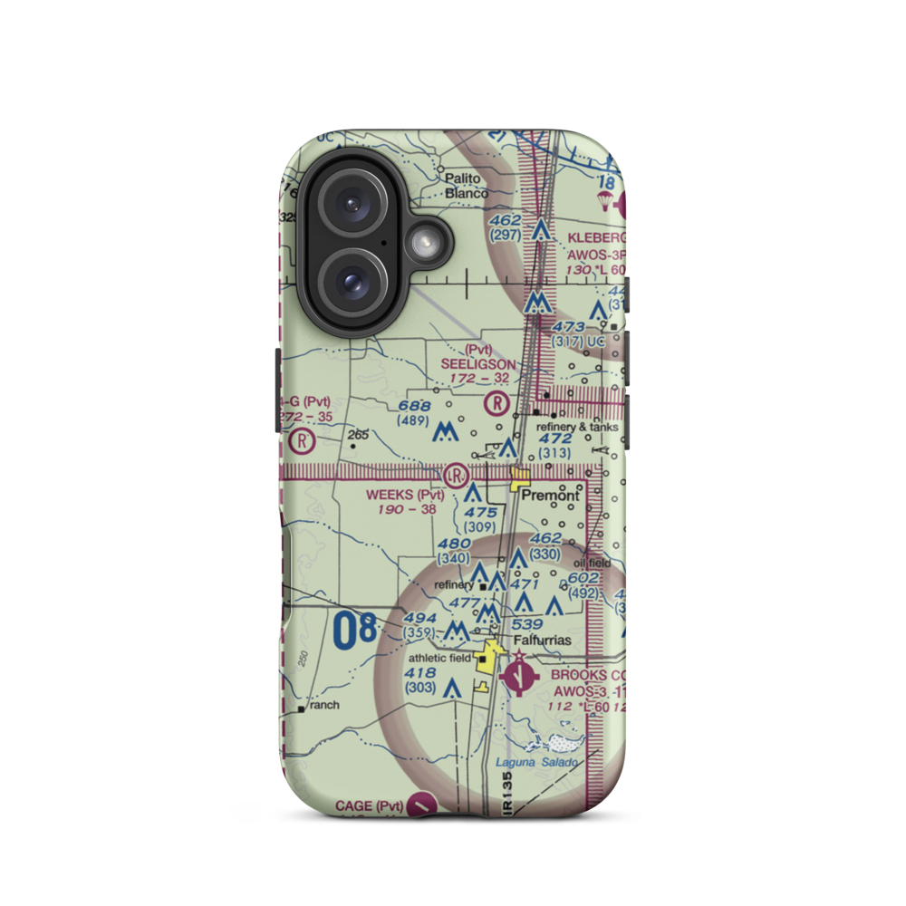 Weeks Airport (8TX8) VFR Sectional  Tough iPhone Case iPhone 16 model shown