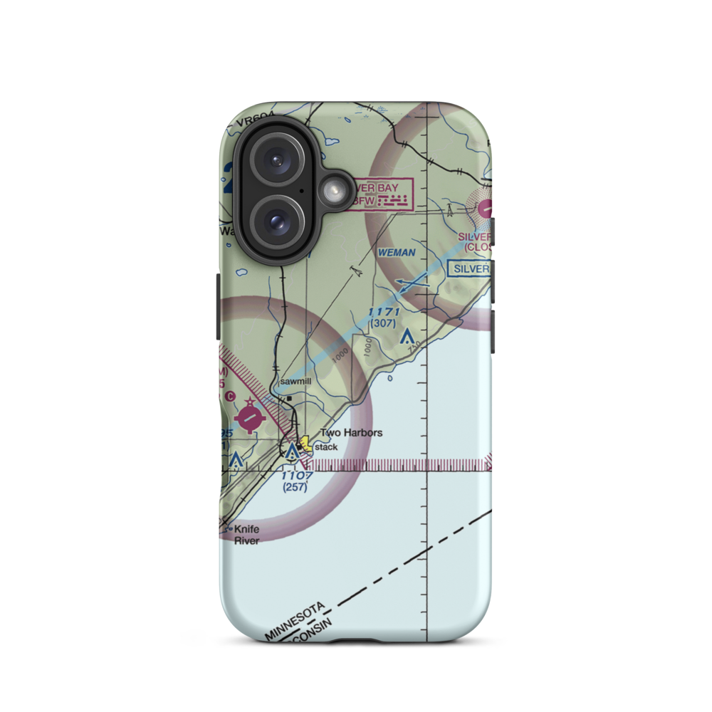 Weideman International Airport (63MN) VFR Sectional  Tough iPhone Case iPhone 16 model shown