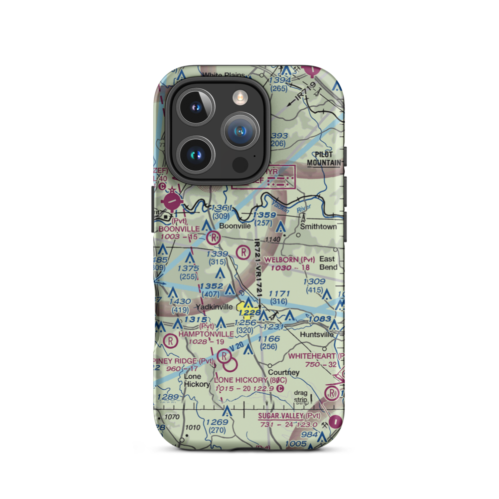 Welborn Farm Airport (3NC1) VFR Sectional  Tough iPhone Case iPhone 16 Pro model shown