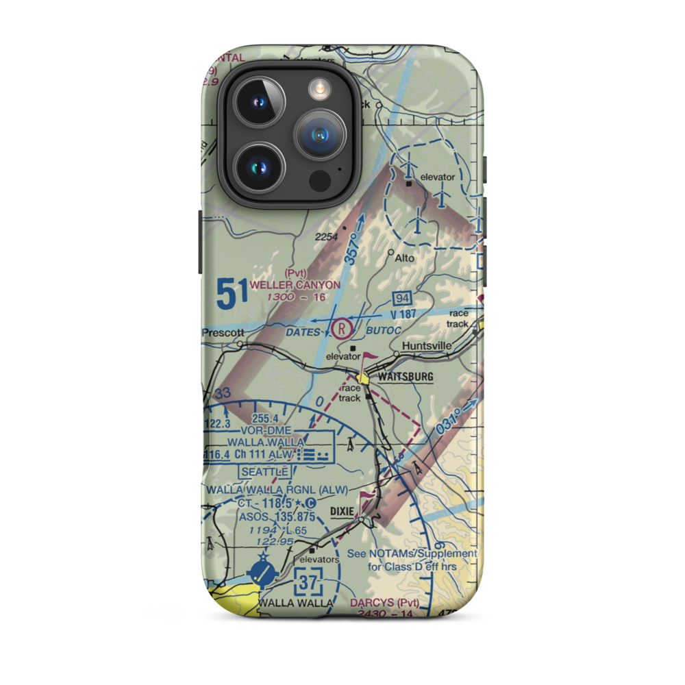 Weller Canyon Airport (30WA) VFR Sectional  Tough iPhone Case iPhone 16 Pro Max model shown